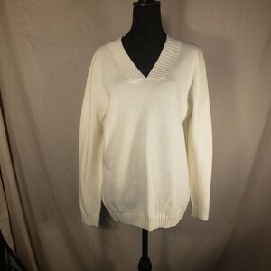Chico's Elegant White V-Neck Sweater - Chico's 3